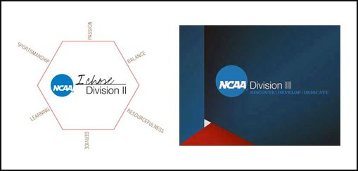 NCAA DII and III platforms share similarities for different purposes